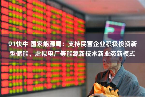 91快牛 国家能源局：支持民营企业积极投资新型储能、虚拟电厂等能源新技术新业态新模式